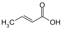 Structuurformule van crotonzuur