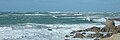 La plage du Gouerou un jour de tempête.