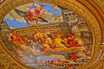 The centerpiece of the Grand Canal Shoppes entrance hall ceiling.