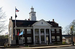 Mercer County Courthouse in Harrodsburg, Kentucky