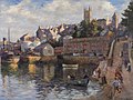 Abbey Slip by Stanhope Forbes: a view of Abbey Basin and slipway with the dry dock on the left and St Mary's Church in the background.