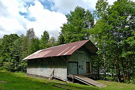 Ulster and Delaware Railroad Freight House in Fleischmanns, New York, photographed on August 19, 2021.