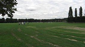 The Park looking South East from the Wimbledon Park Road entrance