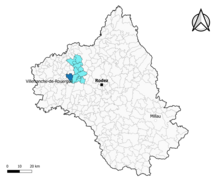 Anglars-Saint-Félix dans le canton d'Enne et Alzou en 2020.