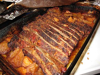 <span class="mw-page-title-main">Brisket</span> Cut of beef