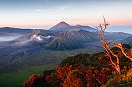 La caldera del Tengger all'alba