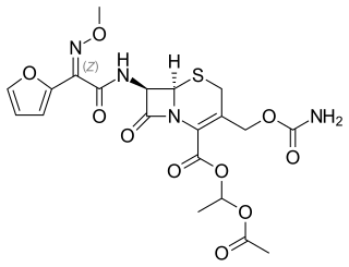 <span class="mw-page-title-main">Cefuroxime axetil</span> Chemical compound