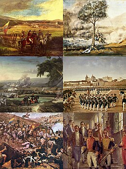 Description de l'image Collage Guerra de Independencia de Colombia.jpg.