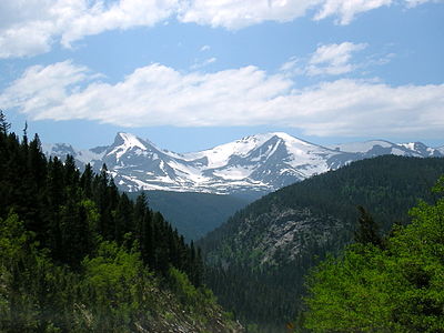 The Indian Peaks Wilderness from the Peak to Peak Scenic Byway
