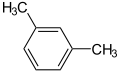 de: Struktur von meta-Xylol; en: Structure of meta-xylene