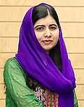 Malala Yousafzai 2015, 2014, kaj 2013.