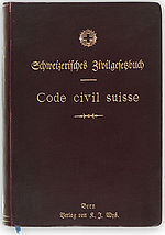 Vignette pour Code civil suisse