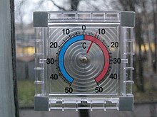 A mechanical outdoor thermometer. Mekhanicheskii termometr.JPG