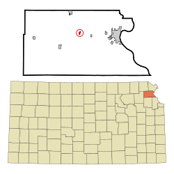 Location within Atchison County and Kansas