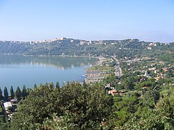 Castel Gandolfo and the Lake of Albano.