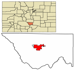 Location of Silver Cliff in Custer County, Colorado