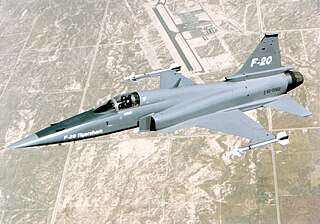 <span class="mw-page-title-main">Northrop F-20 Tigershark</span> Prototype fighter aircraft developed from F-5