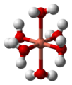 oktaedrisch: Hexaaquakupfer(II), [Cu(H2O)6]2+