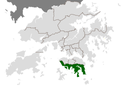 Location of Southern District within Hong Kong