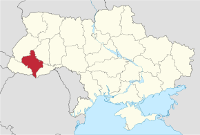 Kart over Ivano-Frankivsk oblast