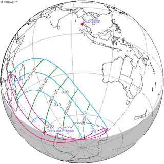 <span class="mw-page-title-main">Solar eclipse of August 31, 1989</span> 20th-century partial solar eclipse