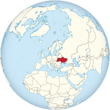 Ukraine (claims hatched) on the globe (Europe centered).svg