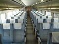 Standard class non-reserved car upper deck with non-reclining 3+3 seating in January 2002