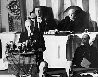 <span class="mw-page-title-main">Day of Infamy speech</span> 1941 speech by President Franklin D. Roosevelt