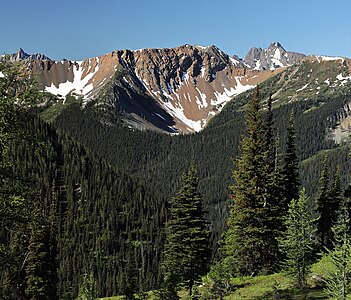 North aspect of Tatie Peak centered