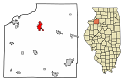 Location of Geneseo in Henry County, Illinois.