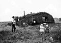 Image 14Norwegian settlers in front of their sod house in North Dakota in 1898 (from North Dakota)