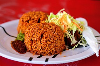 <span class="mw-page-title-main">Jollof rice</span> Rice dish from West Africa