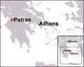 Location on the map of Greece