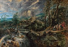 Peter Paul Rubens, , Kunsthistorisches Museum Wien, Gemäldegalerie - Gewitterlandschaft mit Jupiter, Merkur, Philemon und Baucis - GG 690 - Kunsthistorisches Museum.jpg