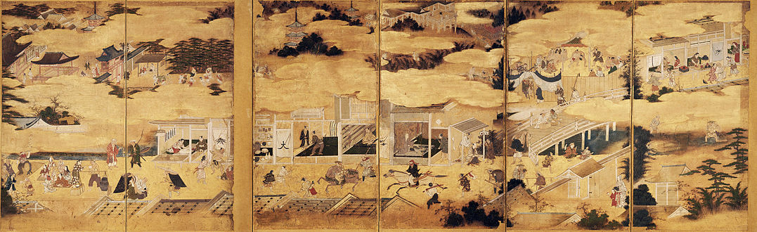 Rakuchu Rakugai-zu, byōbu folding screen, Azuchi–Momoyama period