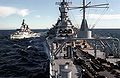 Schleswig-Holstein (D-182) and USS Iowa (BB-61)