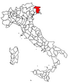 Province position in Italy