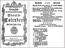 Staatshandbücher und -kalender