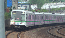 02A01 train between Longyang Road and Zhangjiang Hi-Tech Park (July 2016)