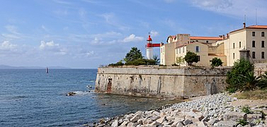 The lighthouse of the citadel of Ajaccio, Southern Corsica, France