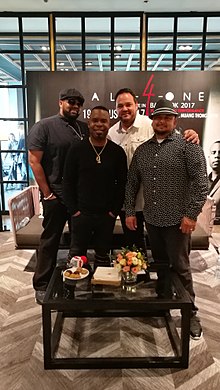 All-4-One in Bangkok. From left: Jones, Kennedy, Borowiak, Nevarez.