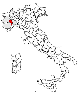 Location of Province of Asti