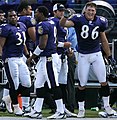 Jamal Lewis (31), Haloti Ngata (92), Kyle Boller (7), Steve McNair (9) eta Todd Heap.