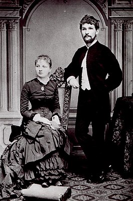 Leoš Janáček met zijn vrouw Zdeňka Schultzová in 1881.