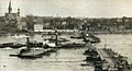 Bridge at Cologne (formerly at Mainz); steamer passing through opening, 1888