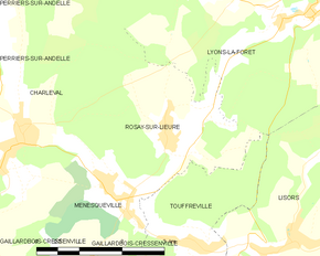 Poziția localității Rosay-sur-Lieure