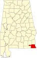 State map highlighting Houston County