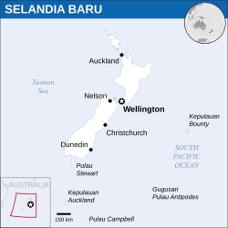 Lokasi Selandia Baru