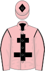 Pink, black cross of lorraine, seams on sleeves, diamond on cap