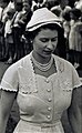 The Queen wearing the New Zealand Silver Fern Brooch during the Royal tour of New Zealand, 1953